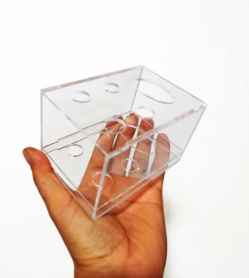 Suporte para Escova e Pasta de Dentes de Acrílico Cristal