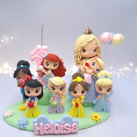 Topo de Bolo as Princesas Biscuit