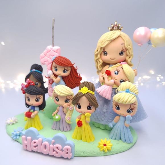 Topo de Bolo as Princesas Biscuit