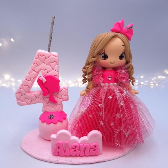Topo de Bolo Barbie Biscuit