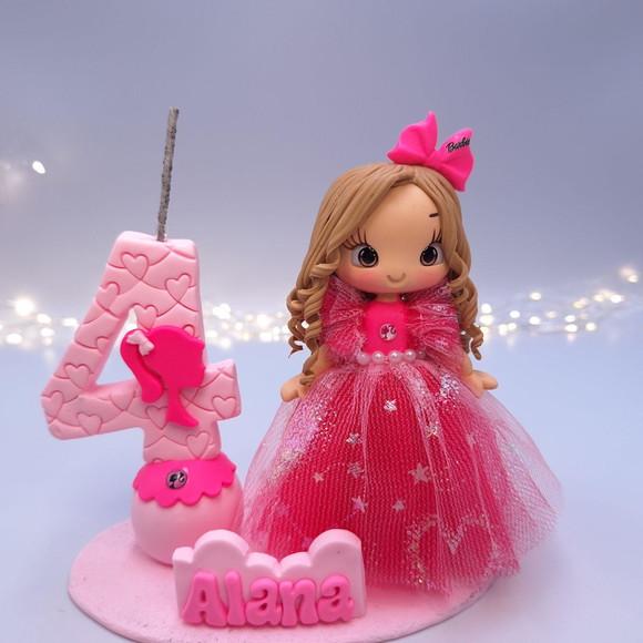 Topo de Bolo Barbie Biscuit