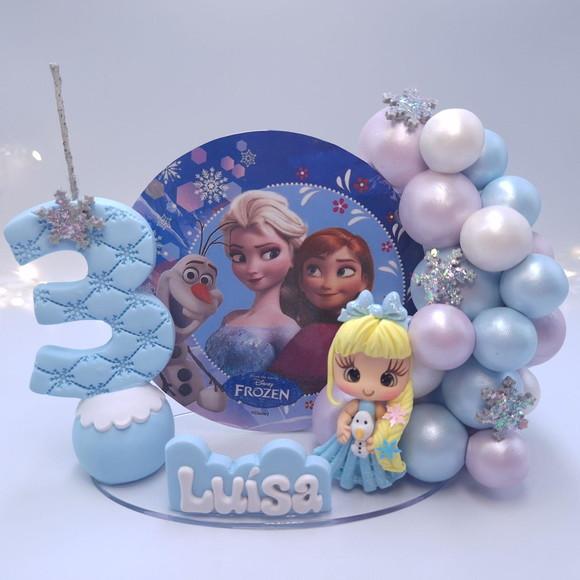 Topo Vela Cenario Frozen