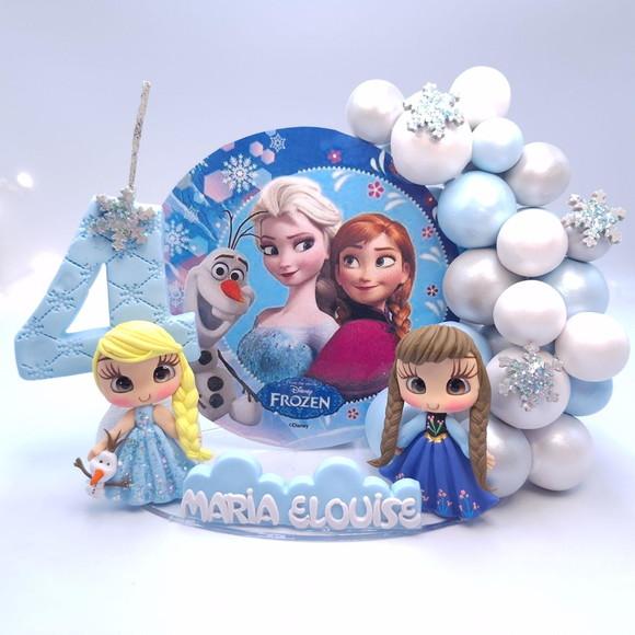 Vela Cenário Frozen Topo de Bolo