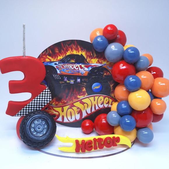 Vela Cenário Hot Wheels Topo de Bolo