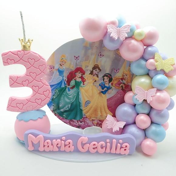 Vela cenário princesas