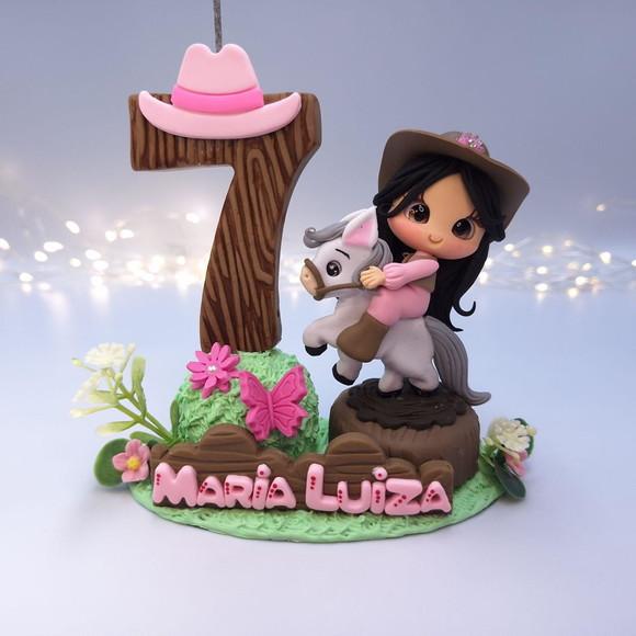 Vela Fazendinha de Biscuit