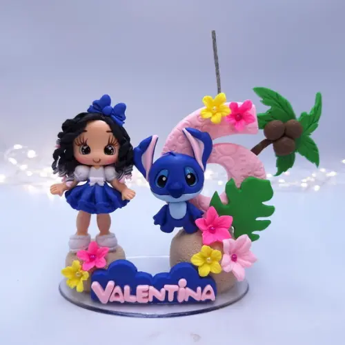 Mini Topo Stitch com Bonequinha Biscuit