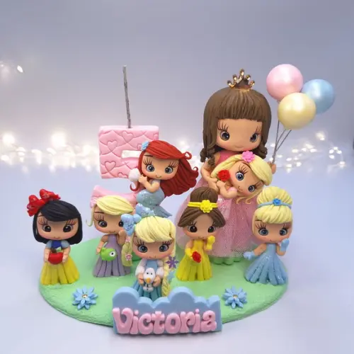 Topo de Bolo as Princesas Biscuit