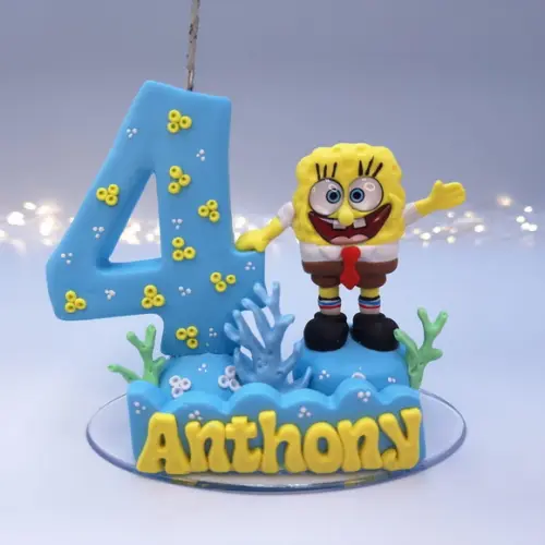 Topo de Bolo Bob Esponja Biscuit