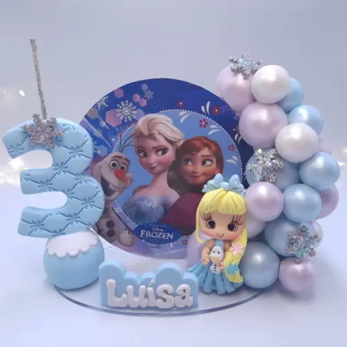 Topo Vela Cenario Frozen