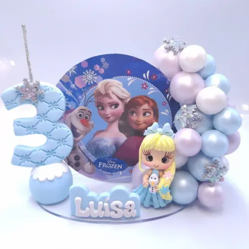 Topo Vela Cenario Frozen