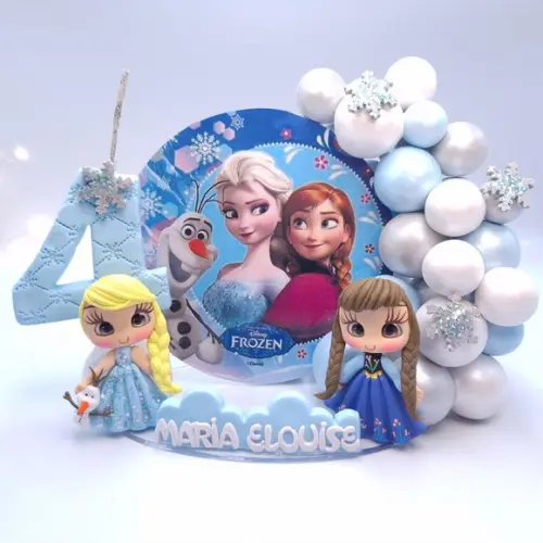 Vela Cenário Frozen Topo de Bolo