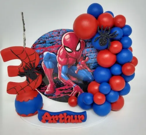 Vela Cenário Homem Aranha Topo de Bolo