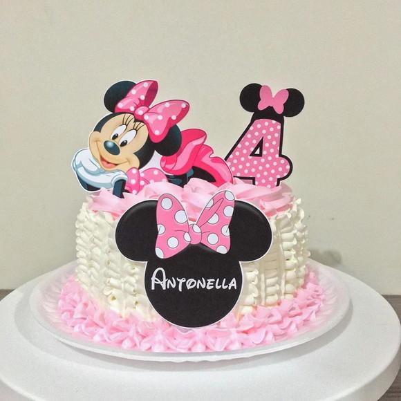Arquivo digital - Topo de bolo Minnie