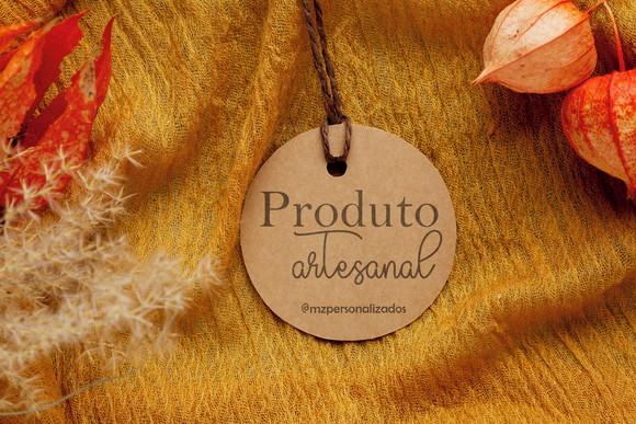 Tag Produto Artesanal 5cm Kraft