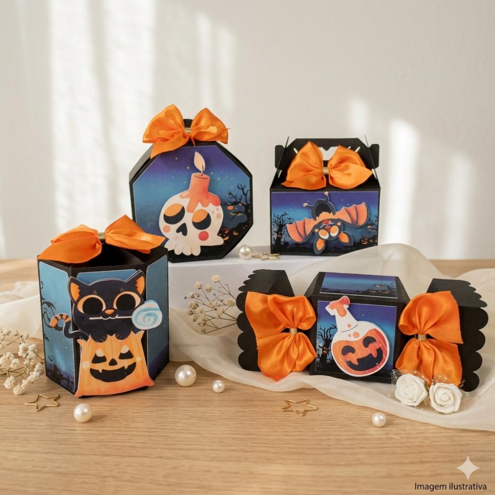 Kit Clássico Hallowen 20 Itens (dia Das Bruxas)