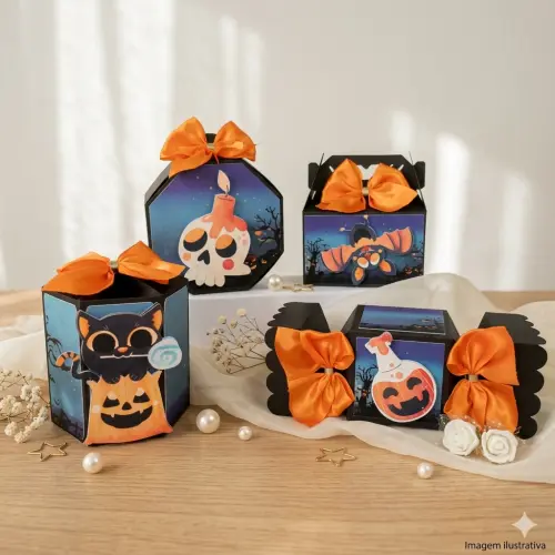 Kit Clássico Hallowen 20 Itens (dia Das Bruxas)