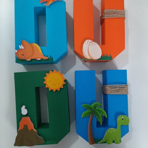 Letra 3d Dinossauro
