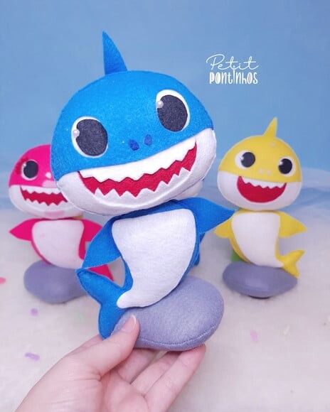 Baby Shark Centro de Mesa | 17cm | Leia a Descrição
