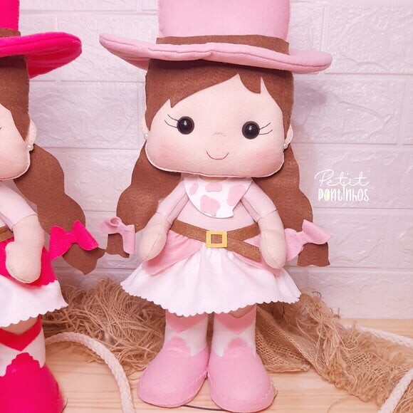 Boneca Boiadeira Feltro Country (valor Unitário)