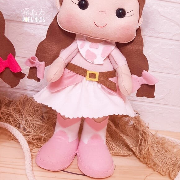 Boneca Boiadeira Feltro Country (valor Unitário)