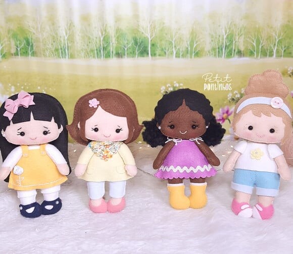 Bonequinhas em Feltro Kit