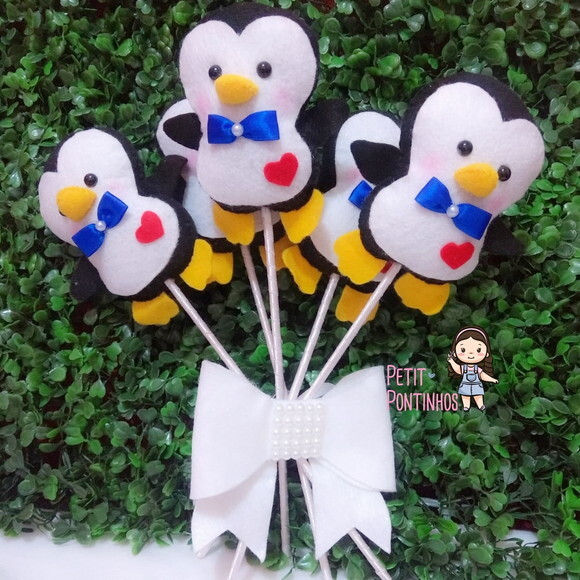 Buquê de Pinguim em Feltro