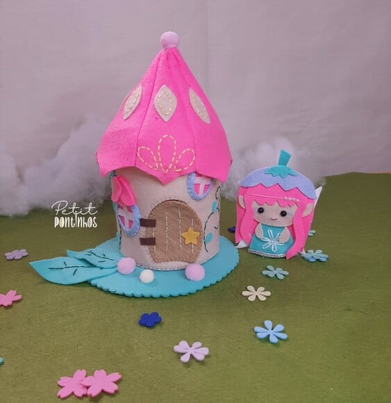 Casinha de Boneca em Feltro| Casa de Fadas