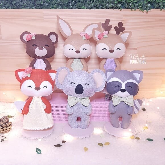 Centro de Mesa Bosque 20cm (kit com 6 Peças)