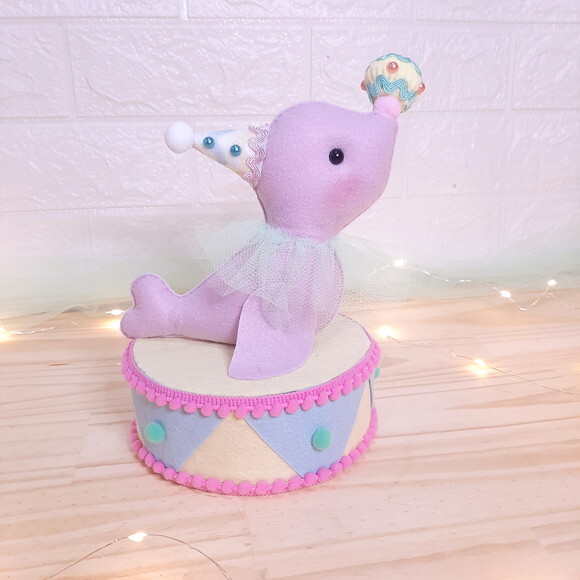 Centro de Mesa Circo Rosa 18cm Foca