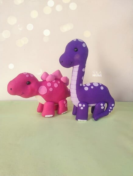 Centro de Mesa Dinossauro em Feltro (8 Peças)