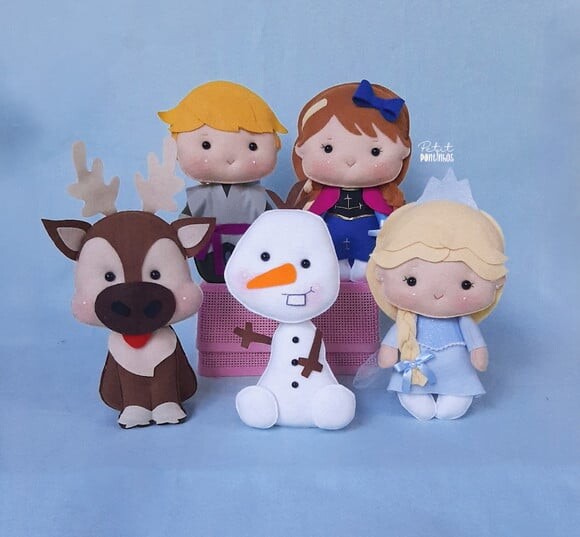 Centro de Mesa Frozen 20cm (kit 5 Peças)