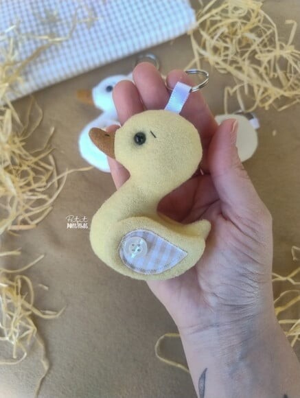 Chaveiro Ganso Pato em Feltro