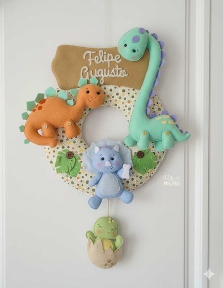 Guirlanda Porta Maternidade Dinos Baby