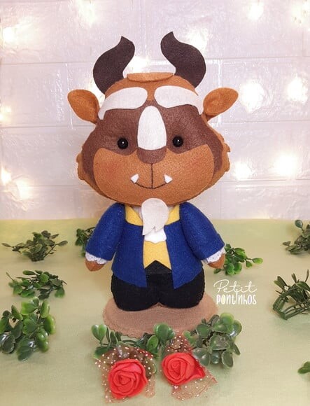 Kit Bela e a Fera em Feltro