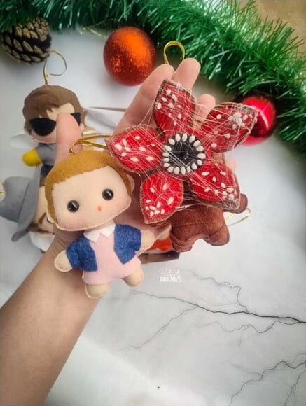 Kit Pingentes Natalinos Stranger Things (6 Peças)