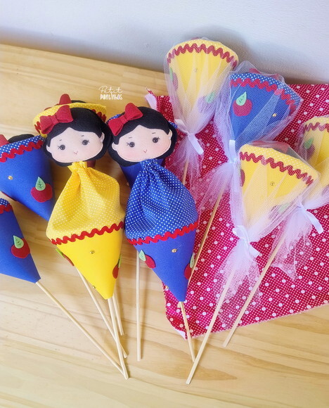 Lembrancinha Branca de Neve (cone Esconde-esconde)