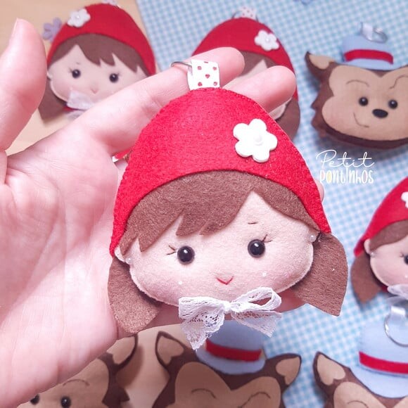 Lembrancinha Chapeuzinho Vermelho e Lobo Mau