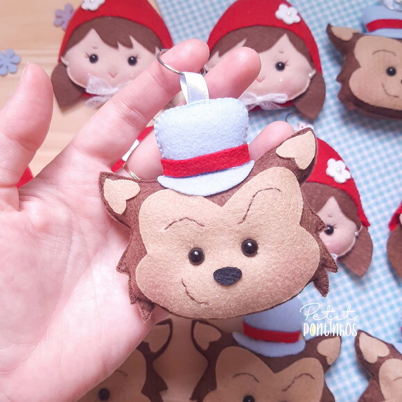 Lembrancinha Chapeuzinho Vermelho e Lobo Mau