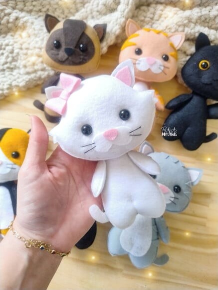 Lembrancinha Gatinho 15cm - Adote Um Gatinho(valor Unitário)