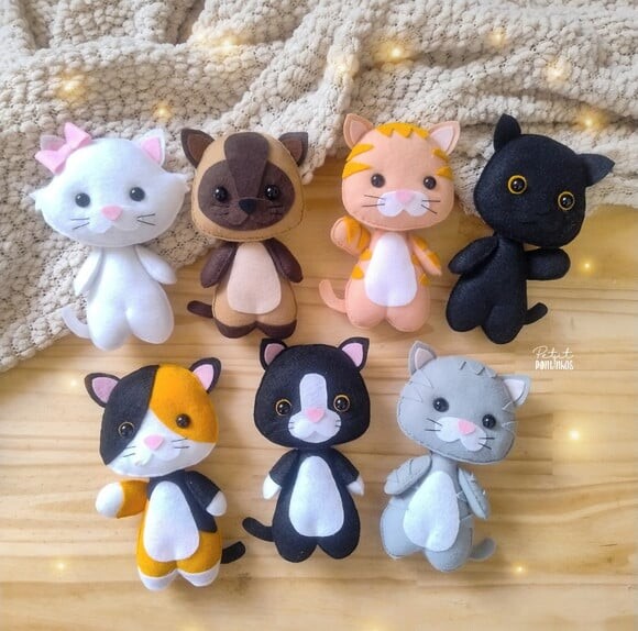 Lembrancinha Gatinho 15cm - Adote Um Gatinho(valor Unitário)