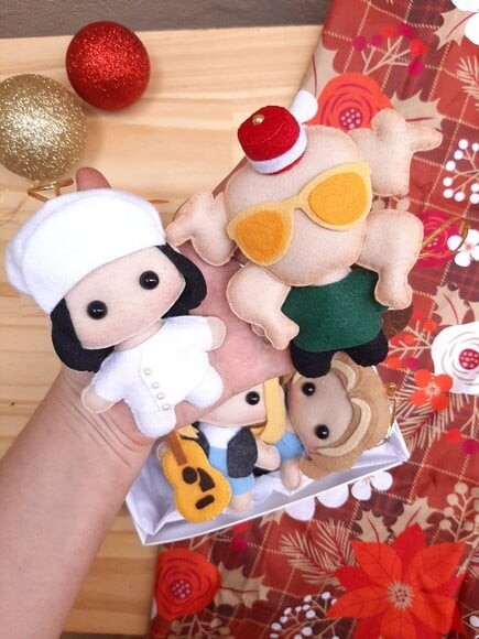 Pingentes Natalinos Friends Kit (7 Peças) 9cm Cada
