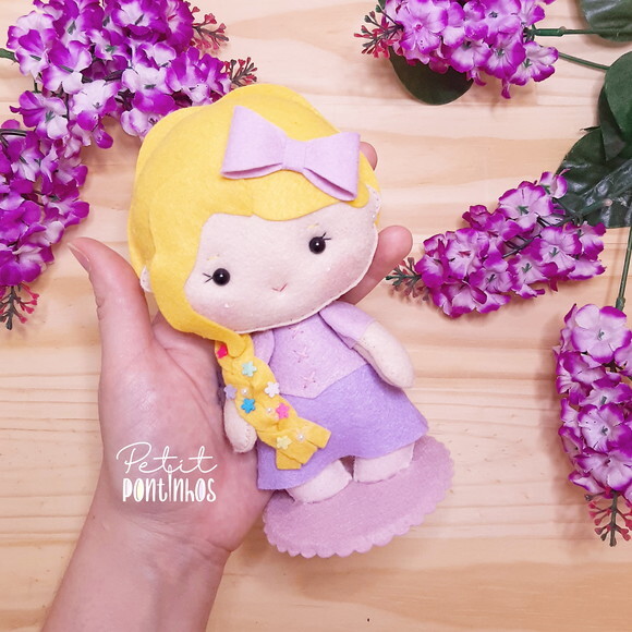 Princesas em Feltro Kit de 15cm (5 Peças)