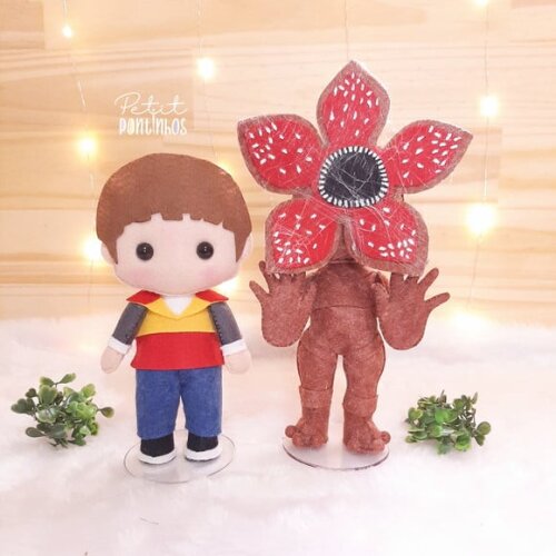 Bonecos Stranger Things em Feltro Ki (personagens com 18cm)