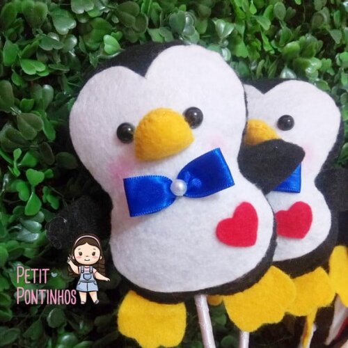 Buquê de Pinguim em Feltro