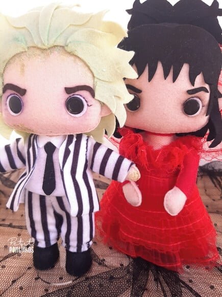 Casal Beetlejuice em Feltro 21cm (kit com 2 Peças)