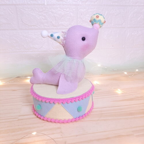 Centro de Mesa Circo Rosa 18cm Foca
