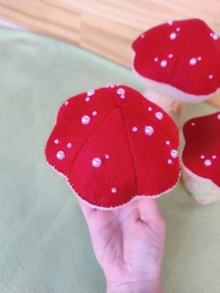 Centro de Mesa Cogumelos - Trio (13 e 15cm)