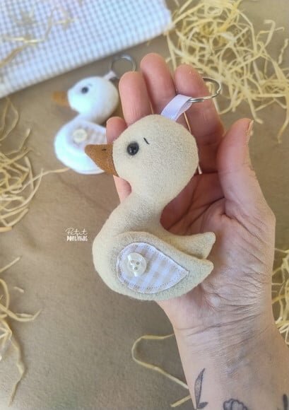 Chaveiro Ganso Pato em Feltro