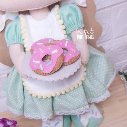 Confeiteiras em Feltro | Doceria | Kit com 3 Bonecas